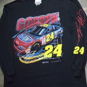 Vintage 2001 Competitors View NASCAR Jeff Gordon #24 Dupont LS T-Shirt Large